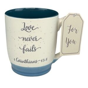 Belle Maison -  ‘1 corinthians 13:8’ inspired ceramic mug. NWT Firm! No offers!